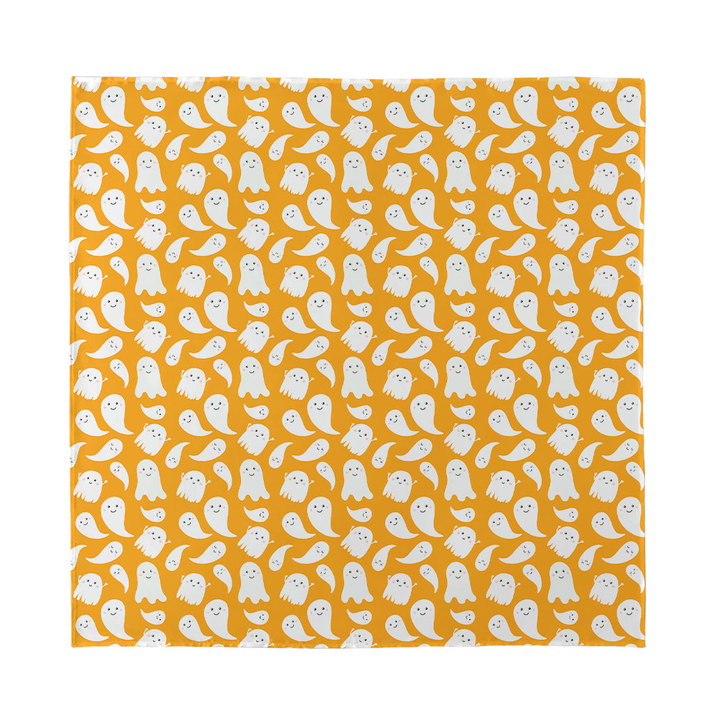 Little Halloween Ghost Pattern Print Silk Bandana