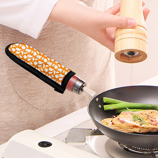 Little Halloween Ghost Pattern Print Skillet Handle Cover