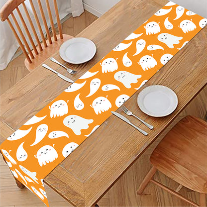 Little Halloween Ghost Pattern Print Table Runner
