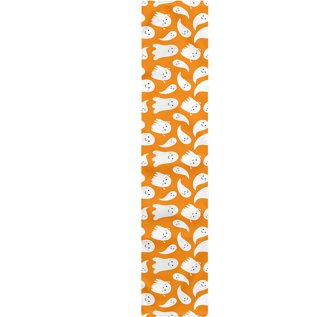 Little Halloween Ghost Pattern Print Table Runner