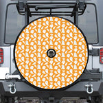 Little Halloween Ghost Pattern Print Tire Cover With Camera Hole