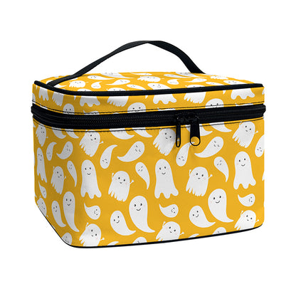 Little Halloween Ghost Pattern Print Travel Makeup Bag