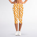 Little Halloween Ghost Pattern Print Women's Capri Leggings