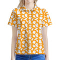 Little Halloween Ghost Pattern Print Women's Polo Shirt