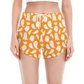 Little Halloween Ghost Pattern Print Women's Split Running Shorts