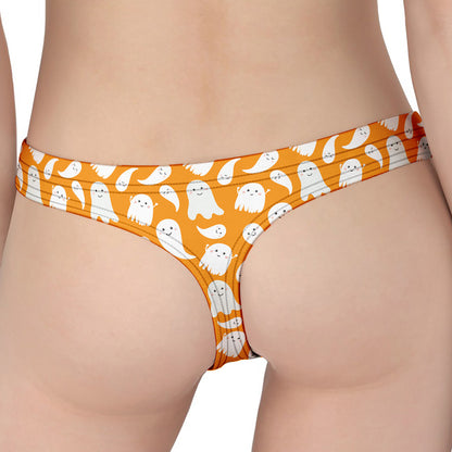 Little Halloween Ghost Pattern Print Women's Thong