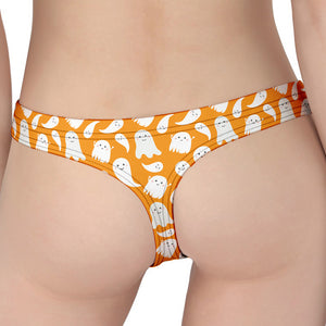 Little Halloween Ghost Pattern Print Women's Thong