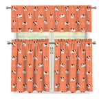 Little Jack Russell Terrier Print 3 Piece Kitchen Curtains