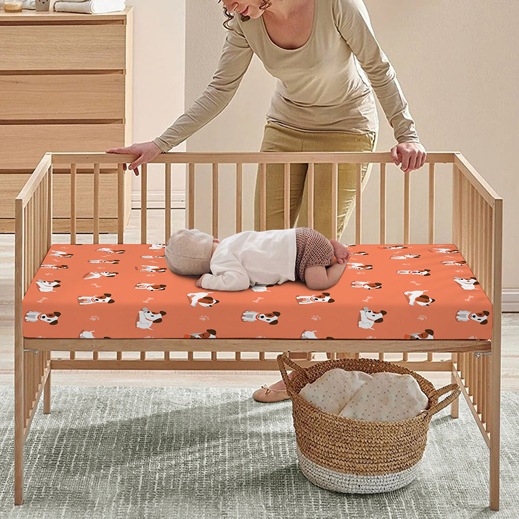 Little Jack Russell Terrier Print Baby Crib Sheet