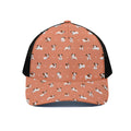 Little Jack Russell Terrier Print Black Mesh Trucker Hat