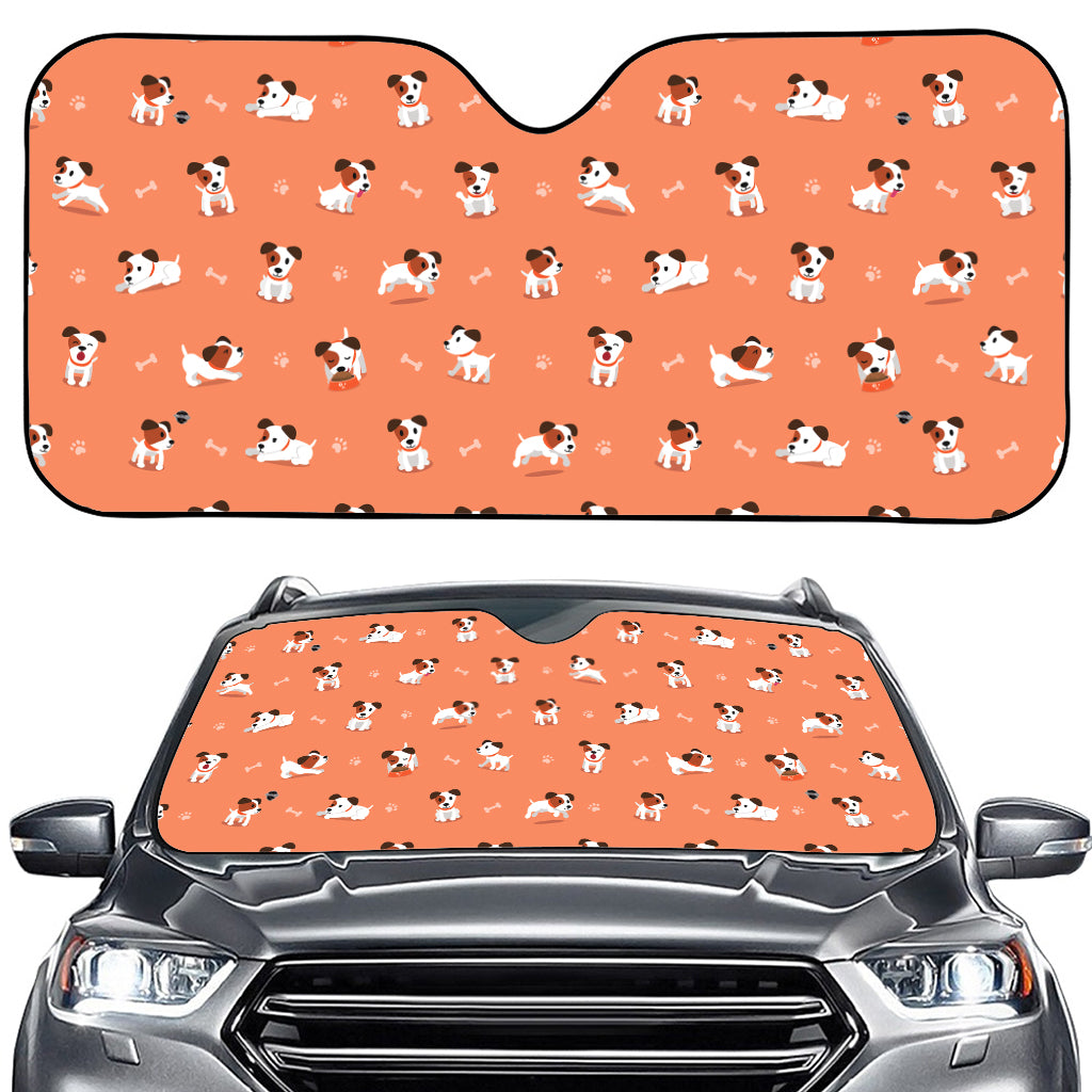 Little Jack Russell Terrier Print Car Windshield Sun Shade