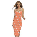 Little Jack Russell Terrier Print Cross Back Cami Dress