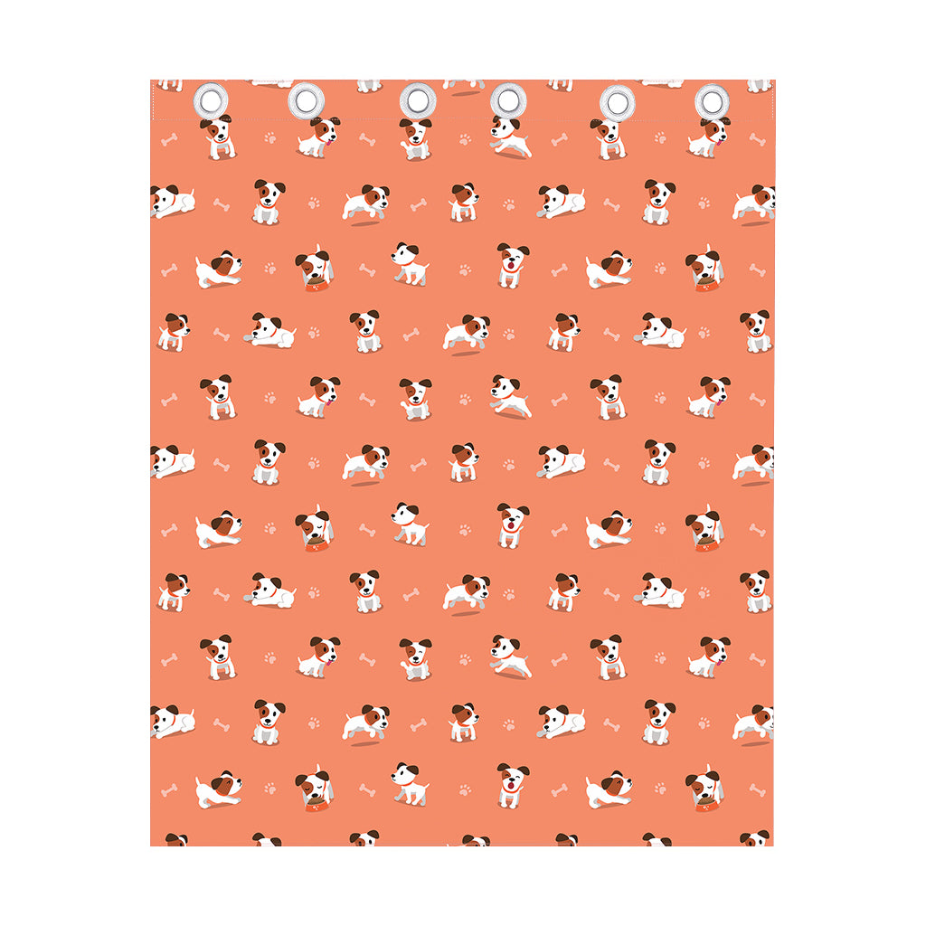 Little Jack Russell Terrier Print Curtain