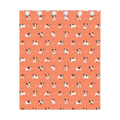 Little Jack Russell Terrier Print Curtain