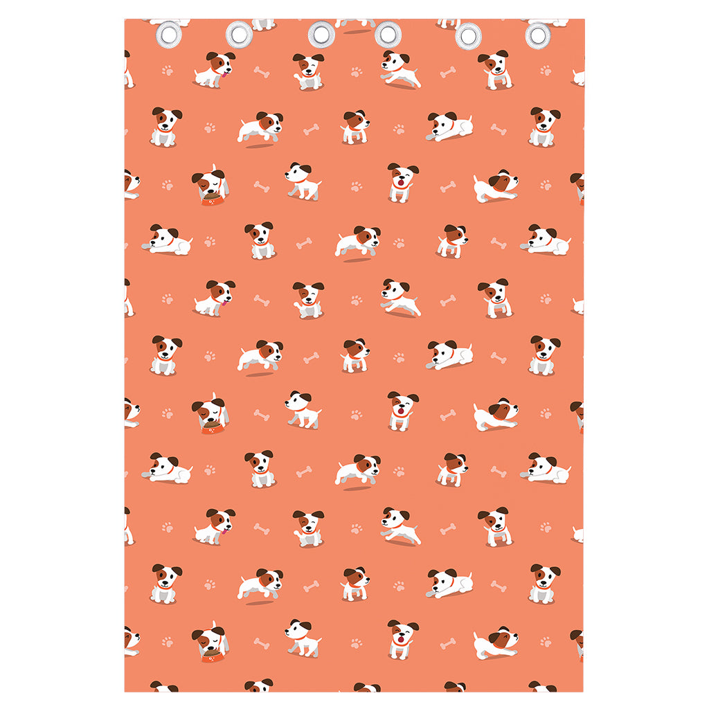 Little Jack Russell Terrier Print Curtain