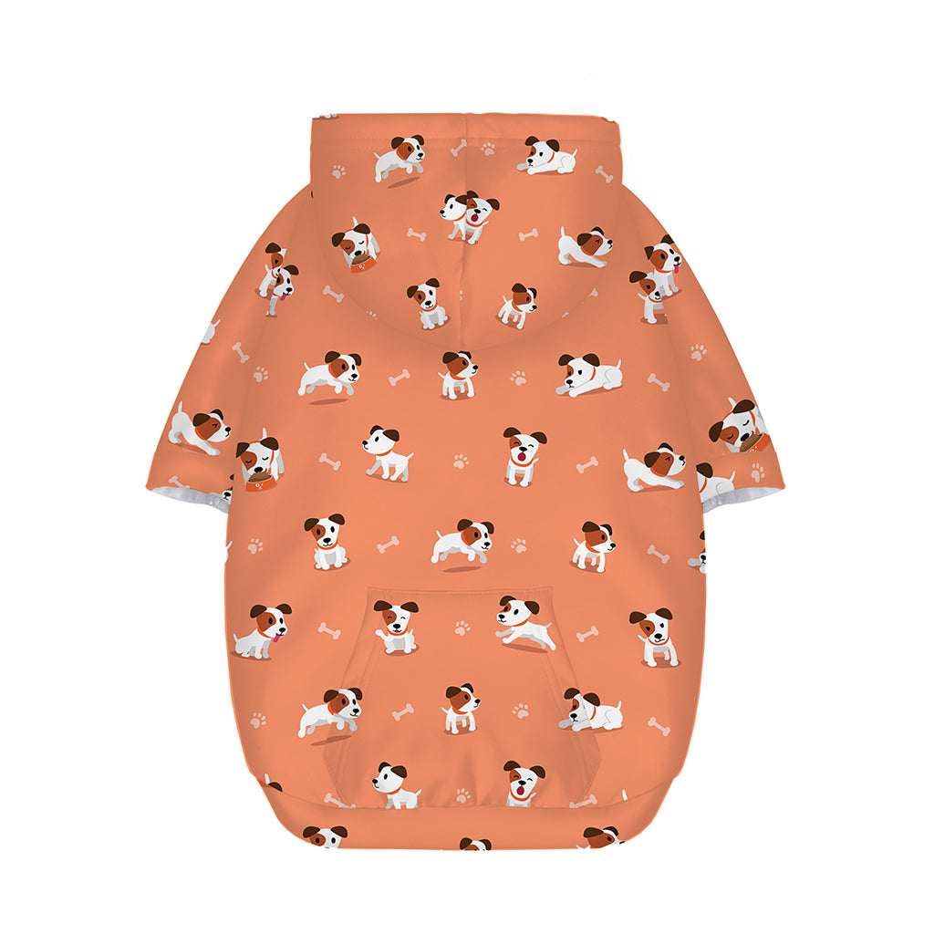 Little Jack Russell Terrier Print Dog Zip Up Hoodie