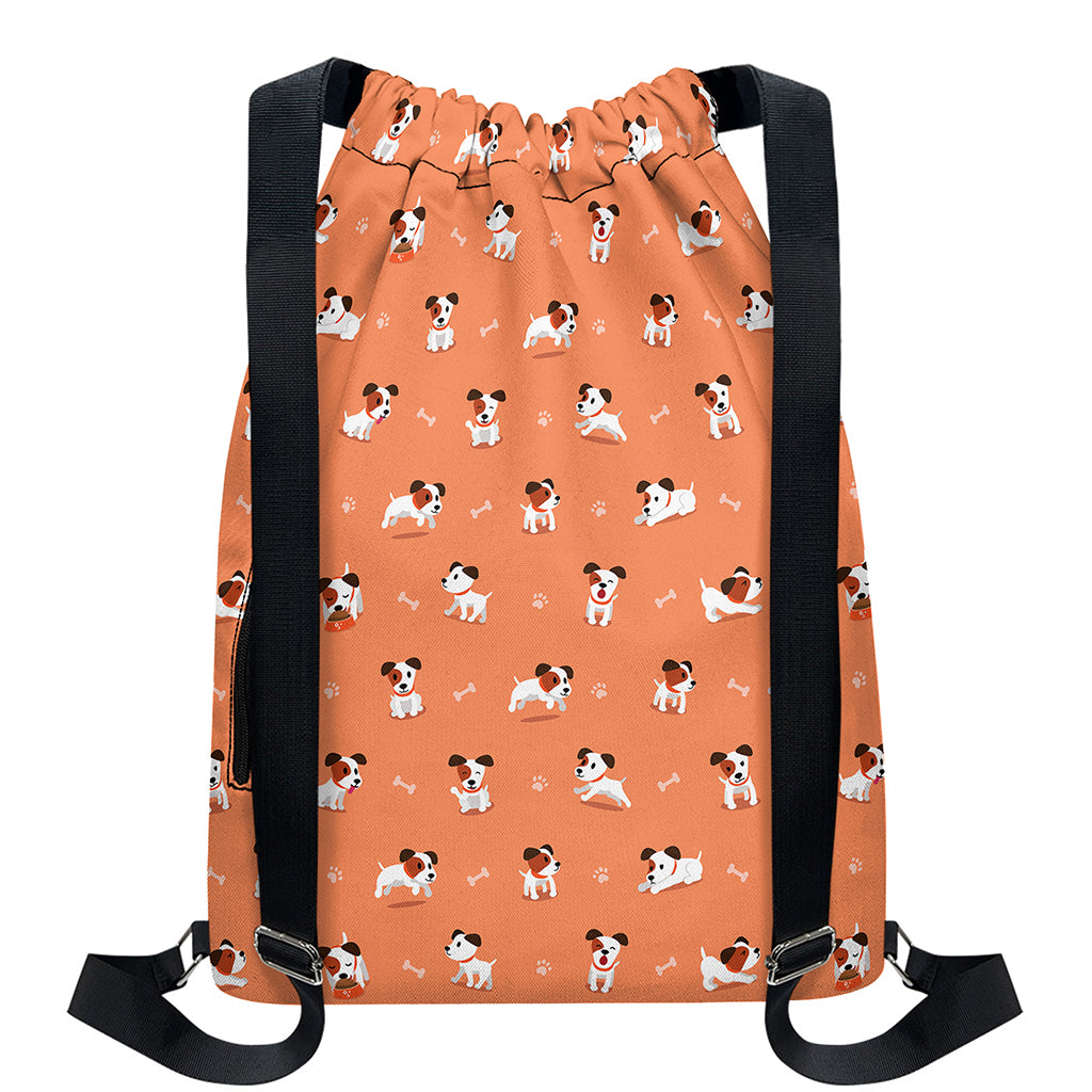 Little Jack Russell Terrier Print Drawstring Backpack
