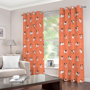 Little Jack Russell Terrier Print Extra Wide Grommet Curtains