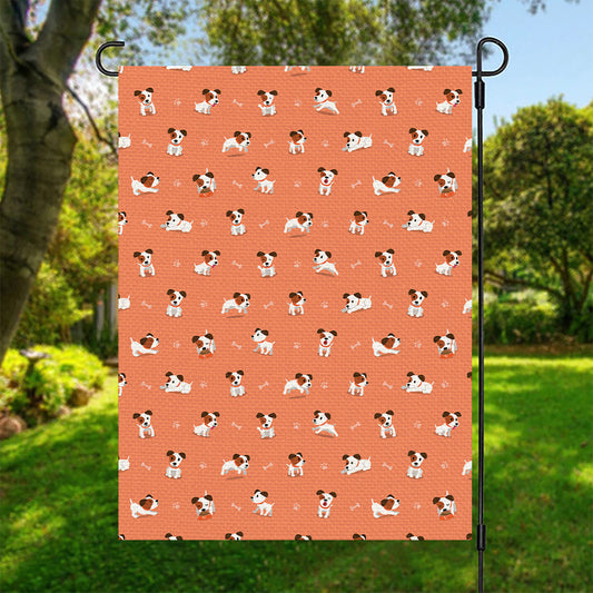 Little Jack Russell Terrier Print Garden Flag