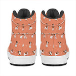 Little Jack Russell Terrier Print High Top Leather Sneakers