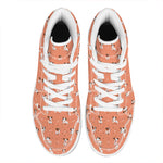 Little Jack Russell Terrier Print High Top Leather Sneakers