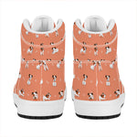 Little Jack Russell Terrier Print High Top Leather Sneakers