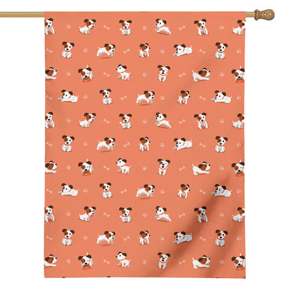 Little Jack Russell Terrier Print House Flag