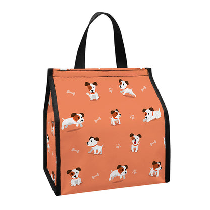Little Jack Russell Terrier Print Insulated Lunch Tote