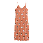 Little Jack Russell Terrier Print Jersey Midi Cami Dress