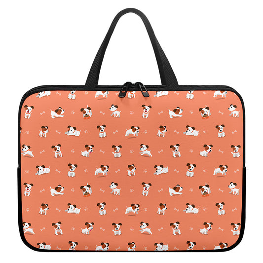 Little Jack Russell Terrier Print Laptop Sleeve With Handle