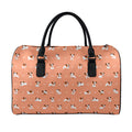 Little Jack Russell Terrier Print Leather Duffel Bag