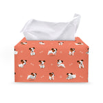 Little Jack Russell Terrier Print Leather Tissue Box Cover
