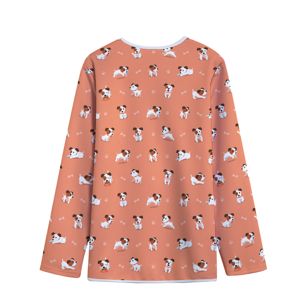 Little Jack Russell Terrier Print Long Sleeve Short Coat