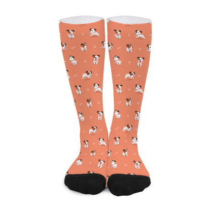 Little Jack Russell Terrier Print Long Socks
