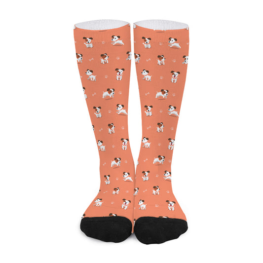 Little Jack Russell Terrier Print Long Socks