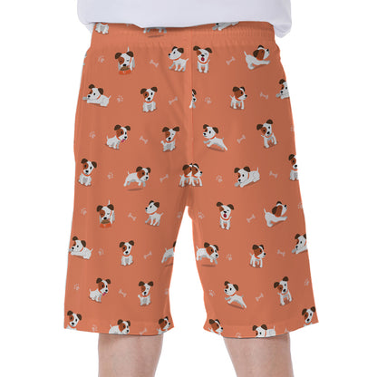 Little Jack Russell Terrier Print Men's Beach Shorts