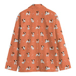 Little Jack Russell Terrier Print Men's Cotton Blazer