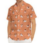 Little Jack Russell Terrier Print Men's Deep V-Neck Shirt