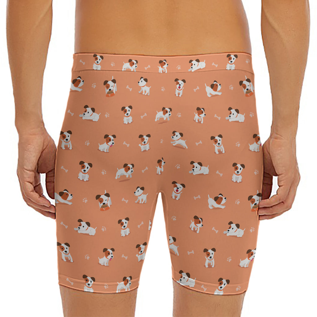 Little Jack Russell Terrier Print Men's Long Boxer Briefs
