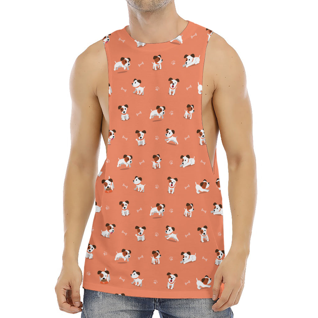 Little Jack Russell Terrier Print Men's Muscle Tank Top