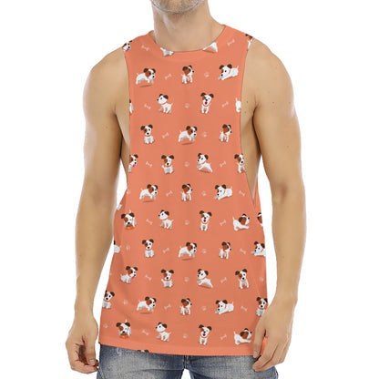 Little Jack Russell Terrier Print Men's Muscle Tank Top
