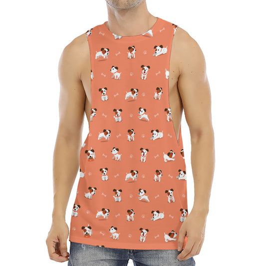 Little Jack Russell Terrier Print Men's Muscle Tank Top