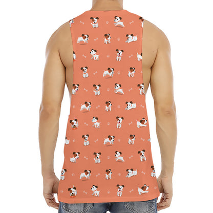 Little Jack Russell Terrier Print Men's Muscle Tank Top