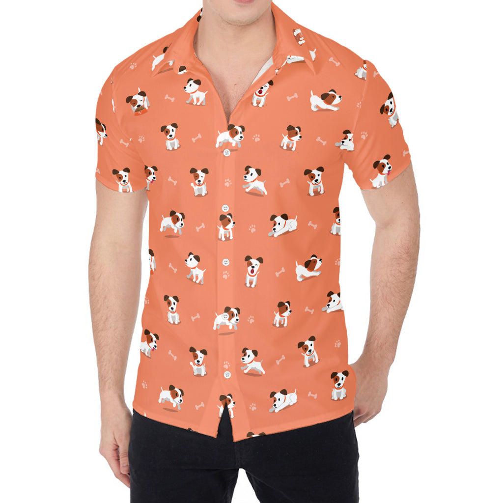Little Jack Russell Terrier Print Men's Shirt