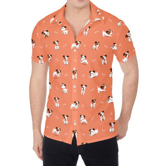 Little Jack Russell Terrier Print Men's Shirt