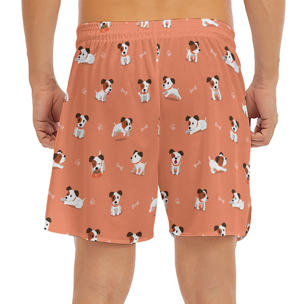 Little Jack Russell Terrier Print Men's Split Running Shorts