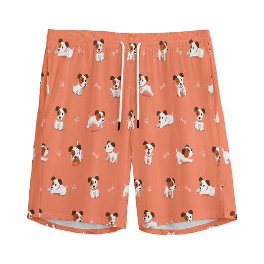 Little Jack Russell Terrier Print Men's Sports Shorts