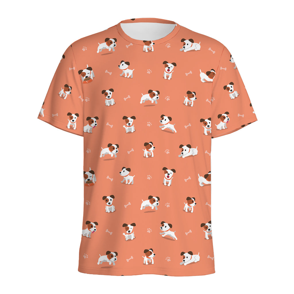 Little Jack Russell Terrier Print Men's Sports T-Shirt