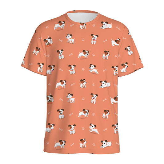 Little Jack Russell Terrier Print Men's Sports T-Shirt