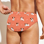 Little Jack Russell Terrier Print Men's Swim Briefs